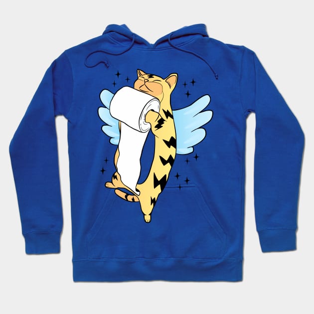 Toilet Paper Cat Fairy - Cool & Geeky Hoodie by sadpanda